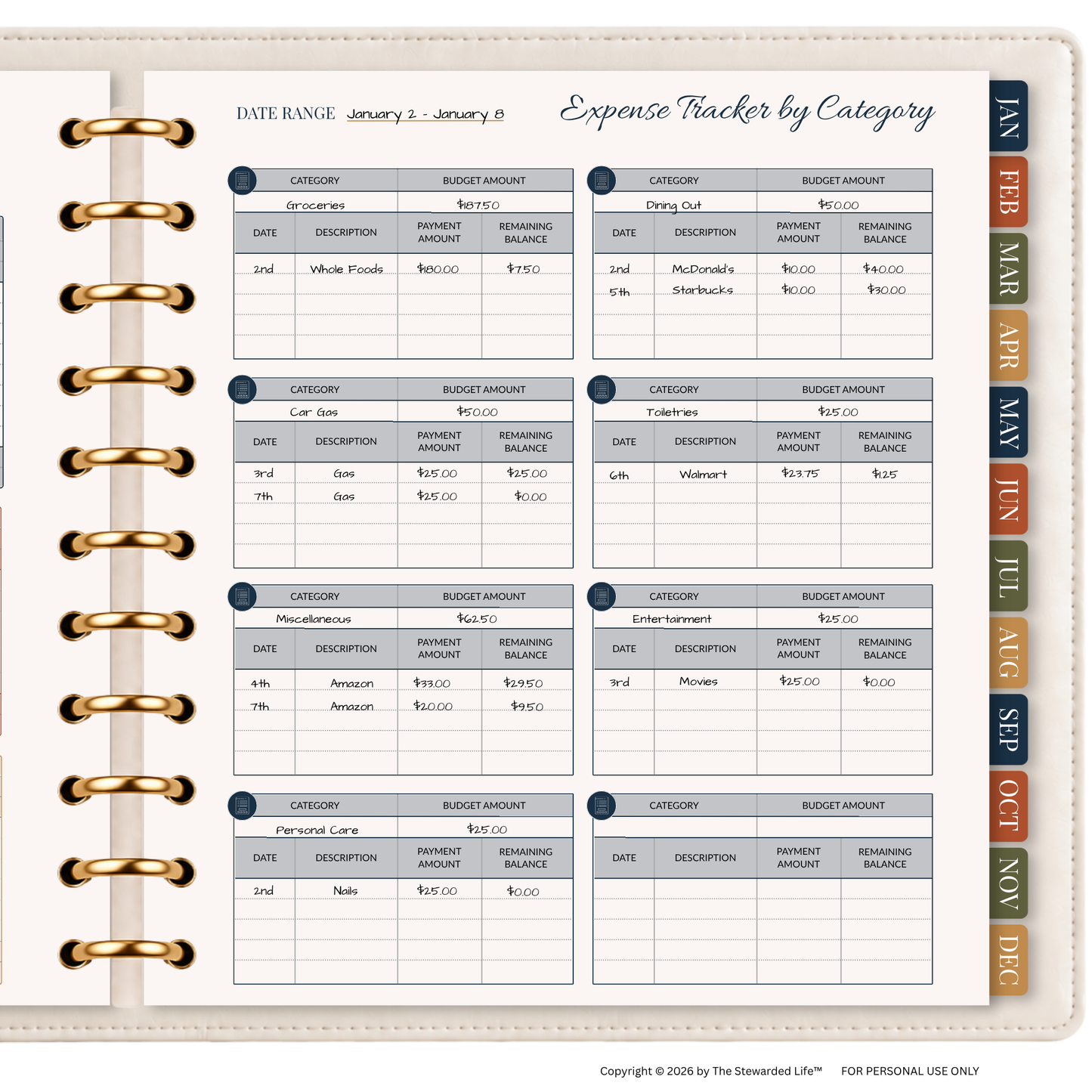 The Stewarded Life™ Budget Planner